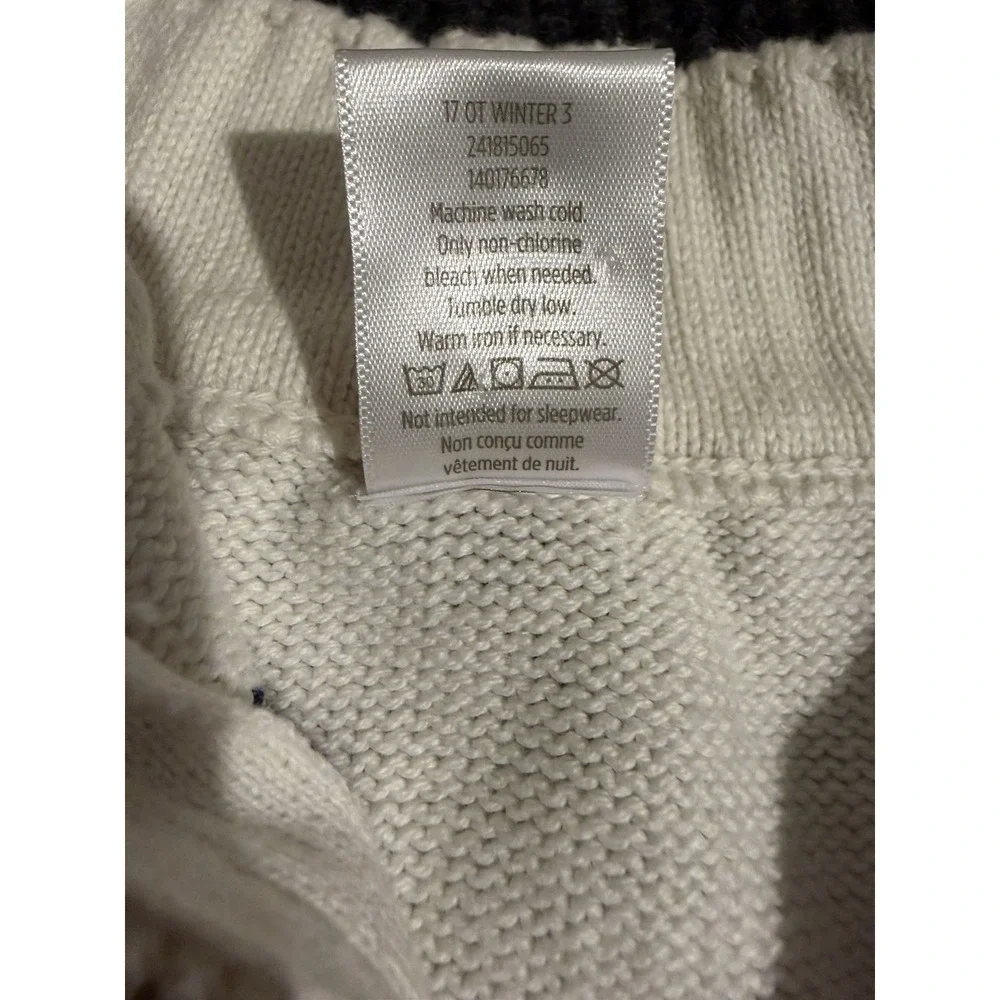 Gymboree Boys Fair Isle Nordic Snowflake Quarter-Zip Sweater Size 4 Snowflake